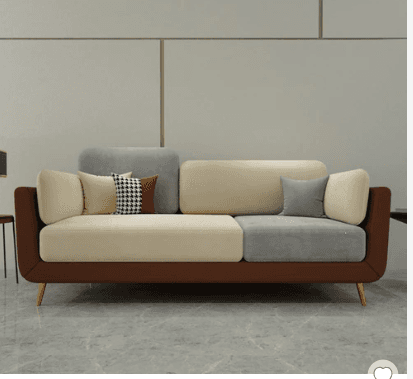 Cream and grey two-tone sofa